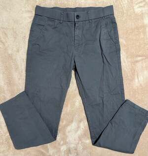 Plaid&Plain Men's Skinny Fit Chino Pants Gray Size 31x30